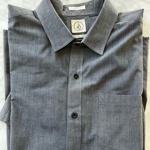 Mens Volcom Short Sleeve Button Down